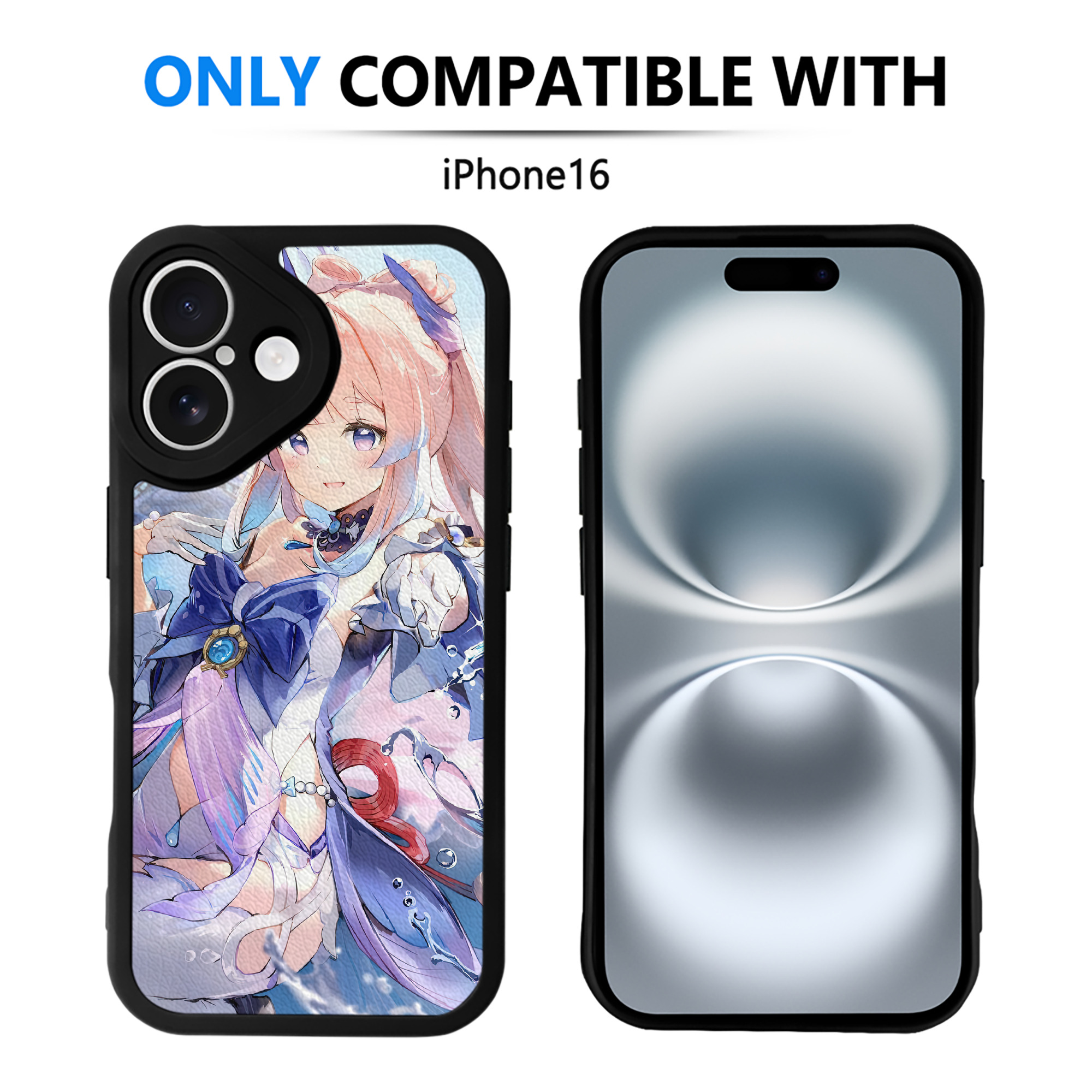 げんし神 genshin 【iPhone 16シリーズ対応】シリコンスマホケース（レザー調） 材質：シリコン